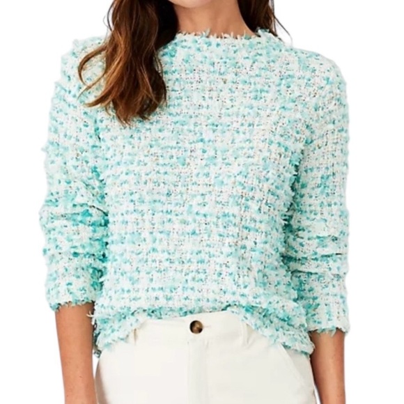 Ann Taylor Tweed Metallic Textured Sweater Size Small - Picture 1 of 11